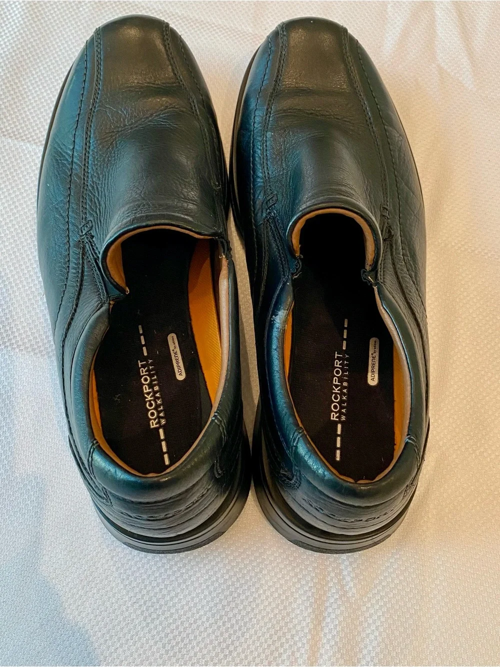 Rockport Black Leather Slip-On Loafers